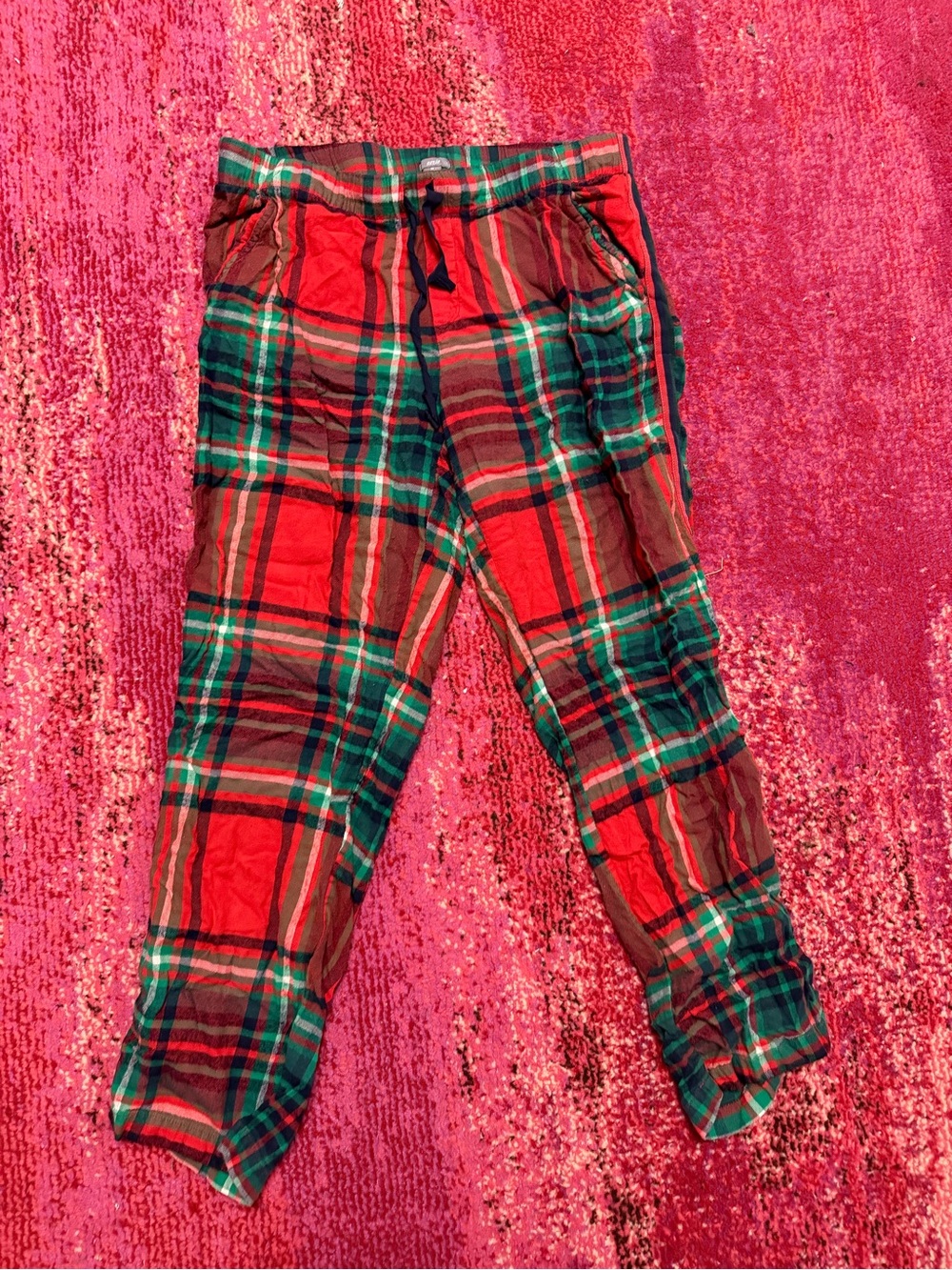 Red & Green Plaid Pants